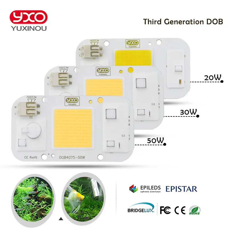 AC 110 V 220 50 W Добролюбов УДАРА светодиодный чип аквариум лампы Водонепроницаемый