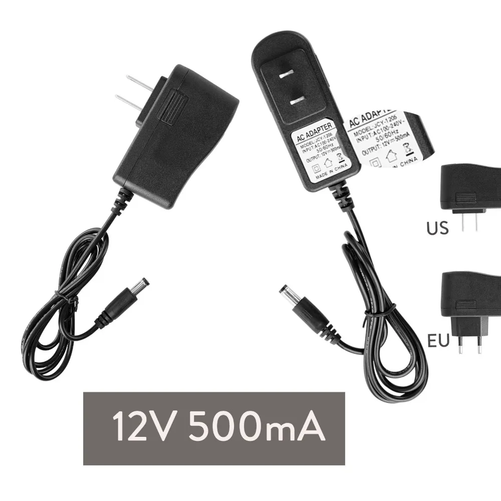 DC 12 В 3 в 6 в 19 в 20 в США ЕС Вилка питания адаптер трансформатор 1A 0.2A 0.3A 0.5A 0.6A для светодиодные ленты светильник Вход 100-240 В