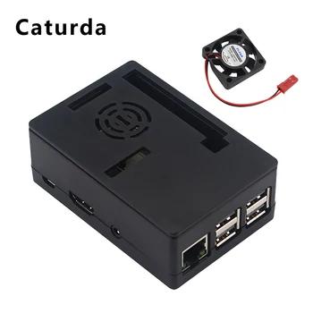 

Raspberry Pi 3 ABS Case Black White Clear Box Dual Use Shell with Cooling Fan for Pi 3B+ also compatible 3.5 inch Touchscreen