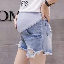 Летние джинсы для беременных, джинсовые шорты для беременных