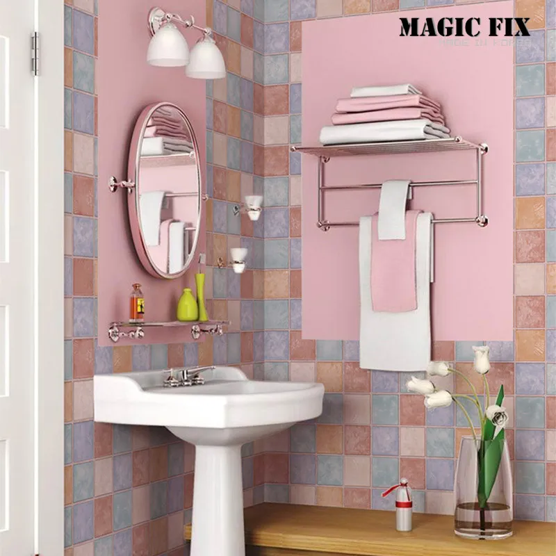 

New self-adhesive Thicken the bathroom toilet waterproof adhesive wallpaper kitchen oil stickers Mosaic tile wallpaper paste