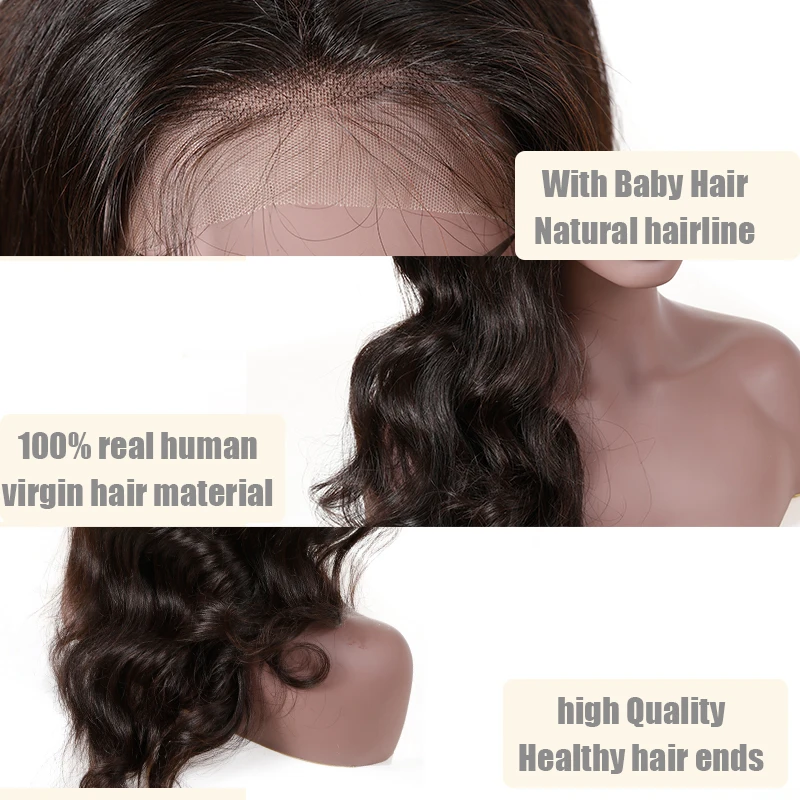 Али FumiQueen 13x6 парики из натуральных волос на кружевной основе бразильские Свободные волны волосы на Волосы remy Синтетические волосы на кружеве парики с детскими волосами