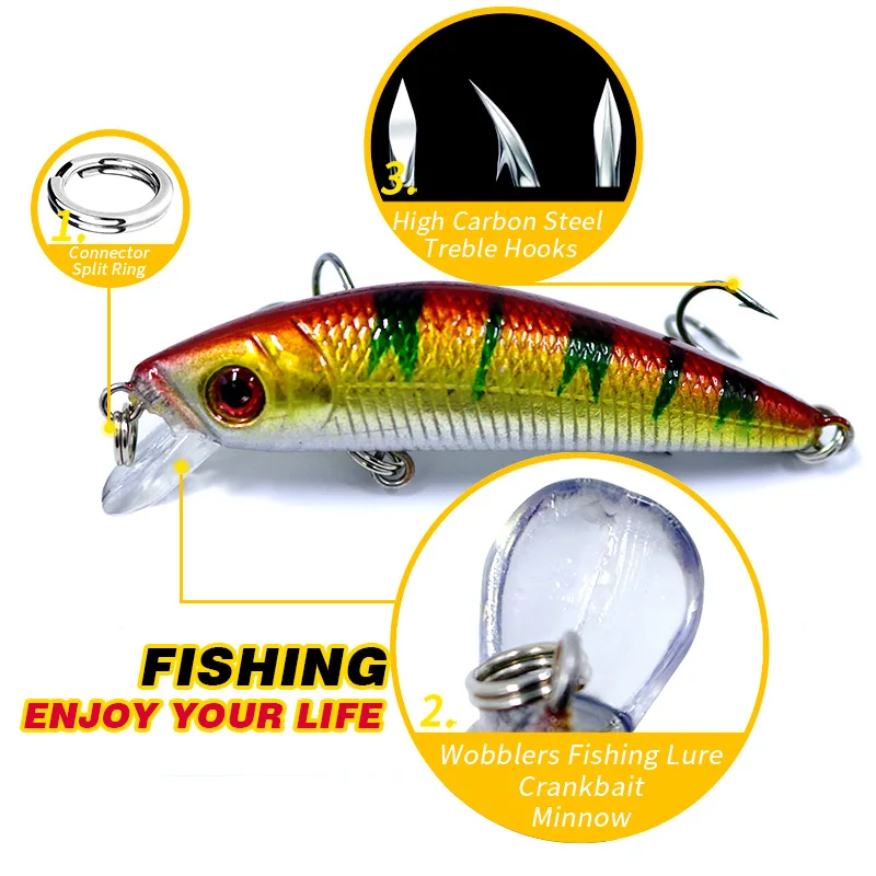 Приманка для рыбалки TUYA Crankbait Minnow воблеры искусственная приманка жесткая