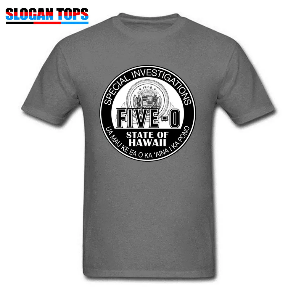 Birthday Crewneck Tshirts Summer/Fall Tops T Shirt Short Sleeve Oversized 100% Cotton Normal Tops T Shirt Print Men Hawaii Five O Special Investigator Shield 3187 carbon