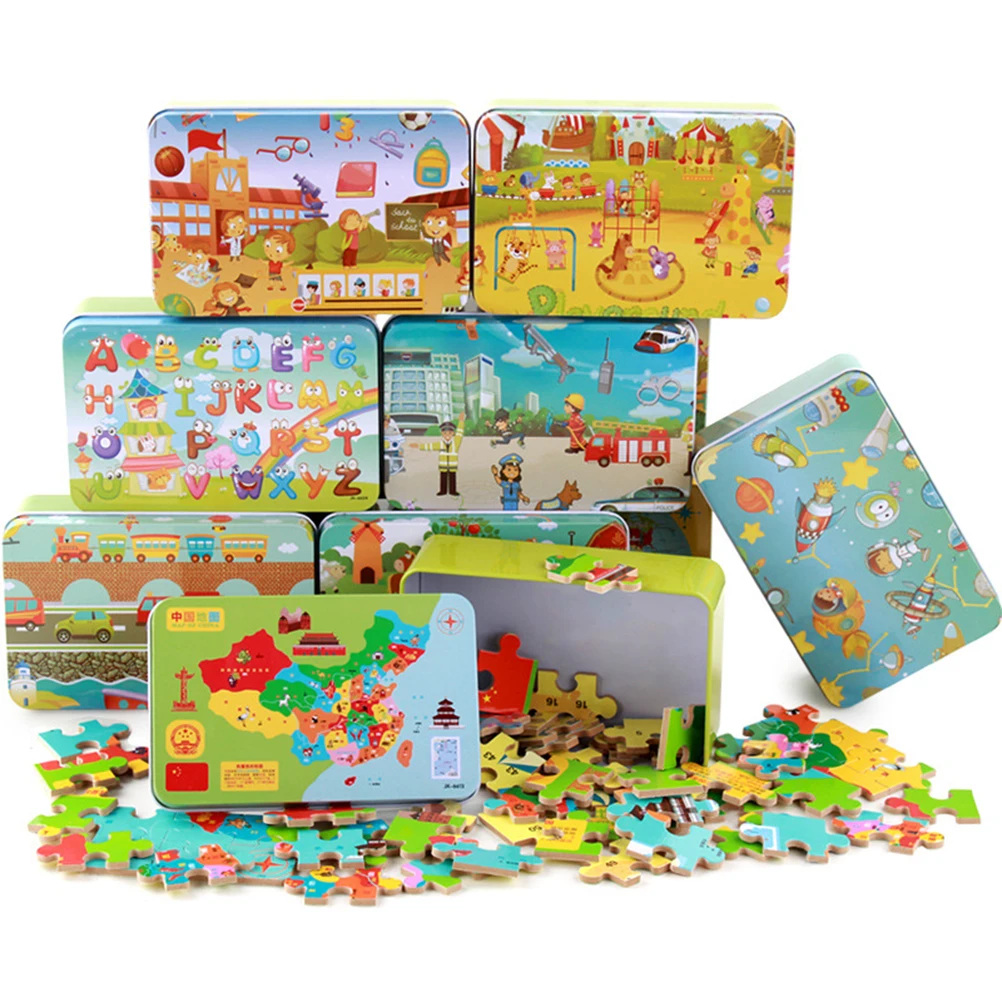 60pcs/box Puzzle Cartoon Toy 3D for Children Jigsaw Puzzle Early