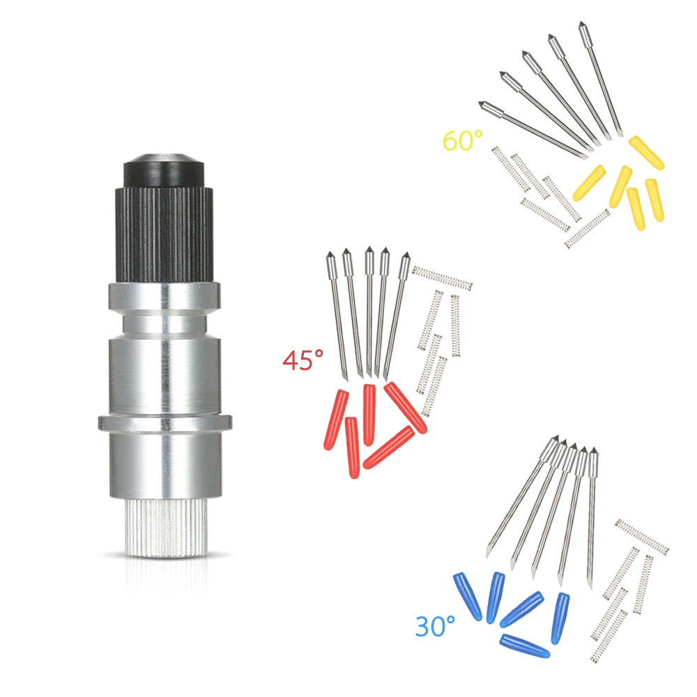 

15PCS wood Cutter Plotter Hardness Blades knife with Blade Holder Base Cutting Blades for Graphtec CB09 CB09U Silhouette Cameo