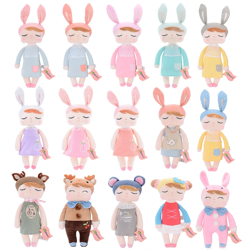with original paper bag Metoo angela rabbit 2019 the latest style original Genuine doll Wear Pattern Skirt Plush for kids gift