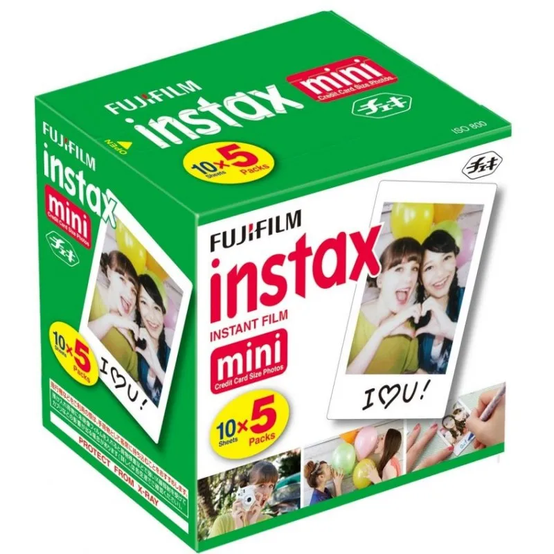 Original Fuji Fujifilm Instax Mini 9 Film White Edge Photo Papers For Mini 8 7s 90 25 55 Share SP-1 Instant Camera 50 sheets