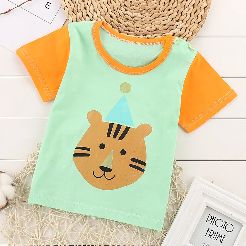 

Children's Shirts For Girls Short Sleeve Summer Clothes 1-6T Toddler Baby Cotton Tees Kids Tops A014 Children Clothes T Shirt