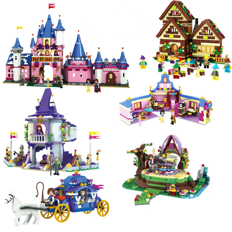 Legoing Snow White Princess Series Building Blocks Set Compatible Legoing Girl Friends Princess Snow White Model Bricks Girl Toy