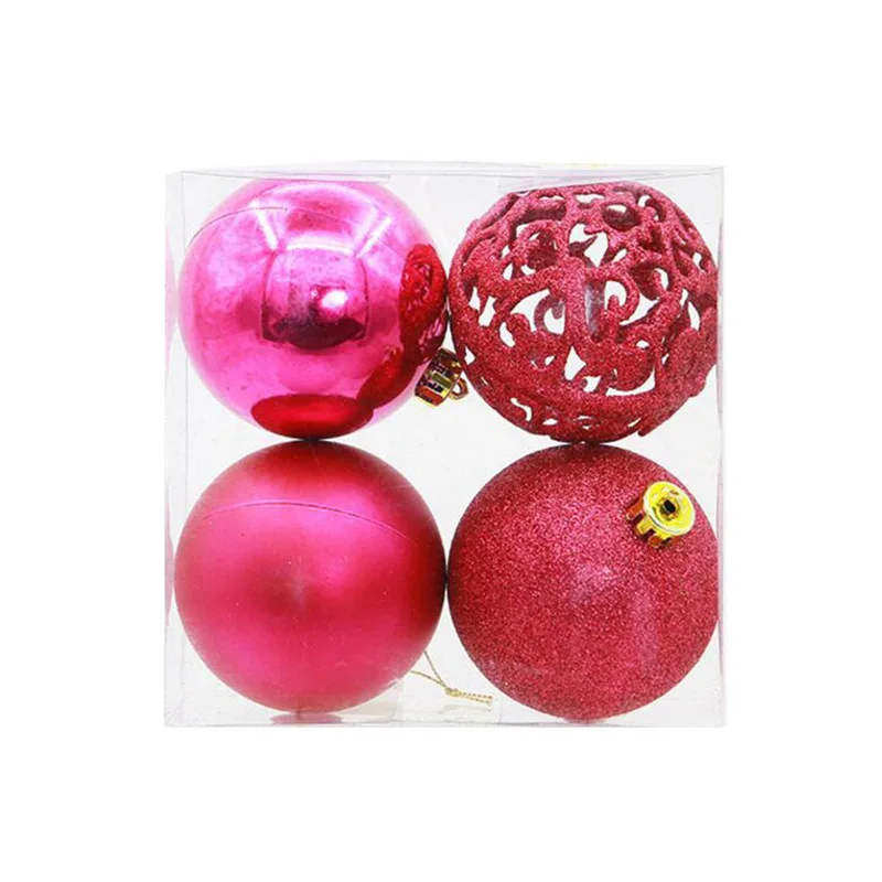 

4pcs/pack Christmas Tree Decor Ball Bauble Hanging Xmas Party Ornament decorations for Home Christmas decorations 8cm