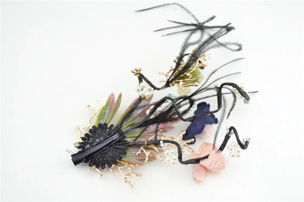 Brides Headwear Mori Bohemian Feather Hairpin Hair Decorations ZH020