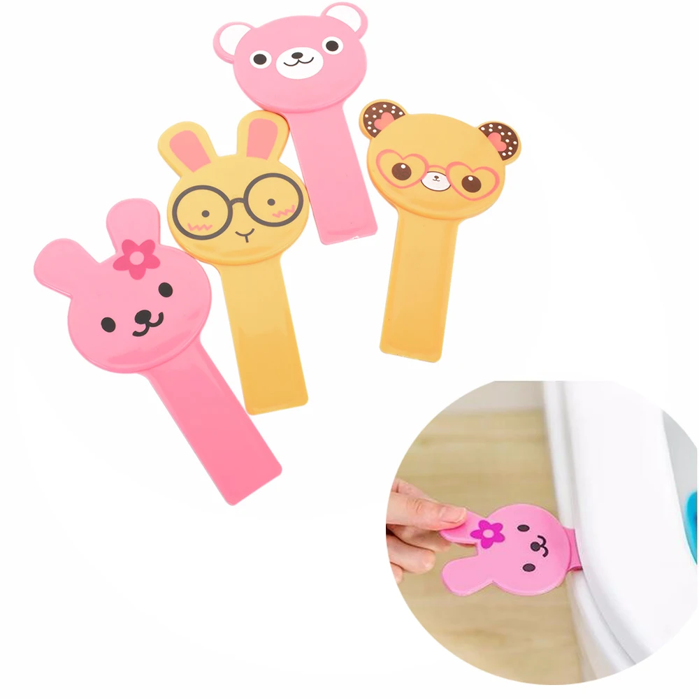 Cute Cartoon Cover Lifter Toilet Seat Handle Sticker ...