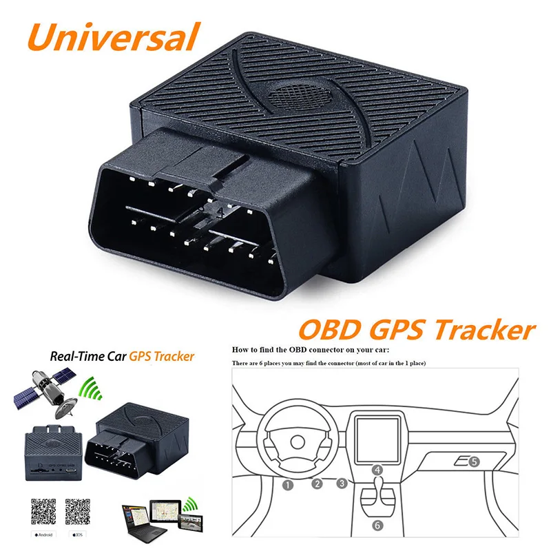 

Plug Play OBDII OBD2 OBD 16 PIN Auto Car GPS Tracker Locator with web vehicle Fleet Management system For IOS & Android APP