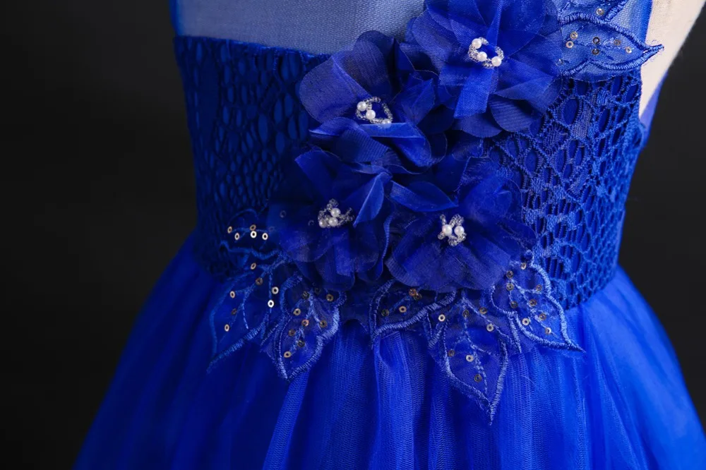 Платья для девочек с кружевной аппликацией и вышивкой; платье принцессы на свадьбу для выступлений; вечерний костюм для девочек на День рождения; платье для малышей; BH-1026
