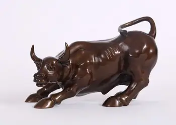 

13cm Rare copper statue sculpture cow ox for bull free shipping