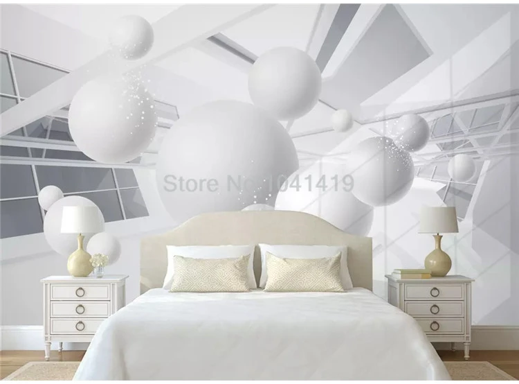 Пользовательские 3D настенные фрески современные шаровой стерео-микрофон геометрические космические обои Гостиная ТВ диван фон настенная бумага для рисования де Parede