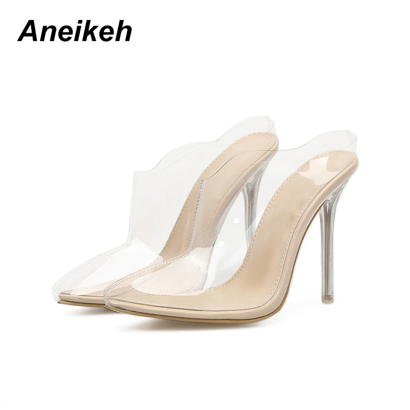 sapato bico fino transparente