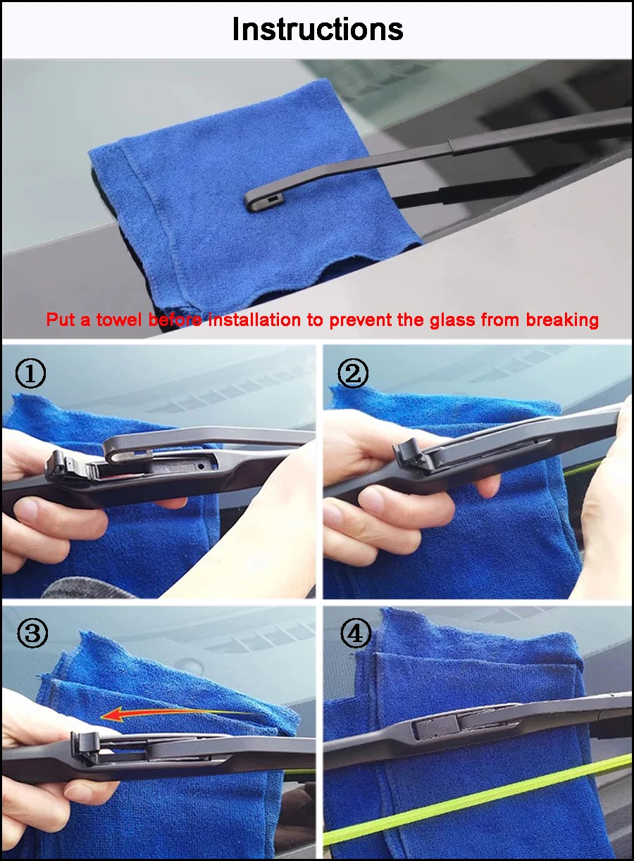 REFRESH Wiper Blades for Toyota Camry Fit Hook Arms Model Year from 1997 to 2017-9