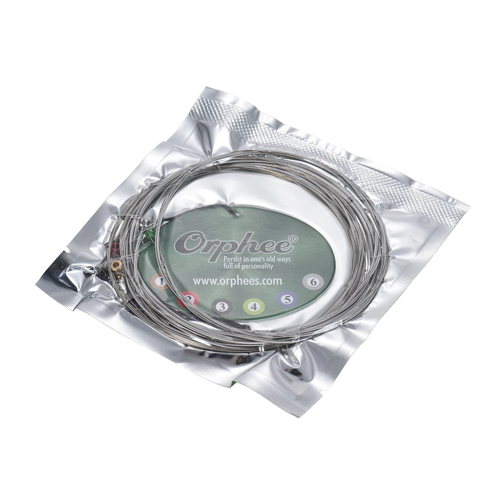 Orphee QE23 электрическая гитарная струна 6 шт./компл.(. 008-.038) шестиугольная стальная ядро никелевого сплава Экстра супер легкое натяжение