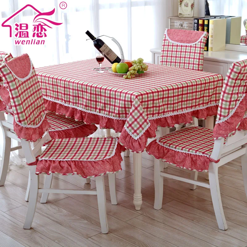 Plaid table cloth rustic chair bundle table cloth dining table cloth