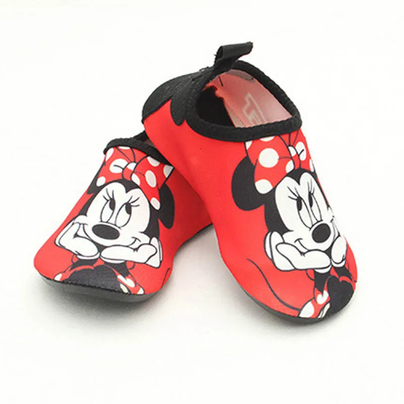 Disney/Новинка; Пляжные Носки для плавания с Микки и Минни; нескользящая обувь; обувь для йоги, фитнеса, танцев, серфинга, дайвинга; детская обувь для мужчин и женщин - Цвет: Minnie