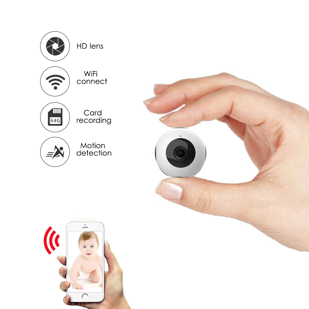 Новый кабельным телевидением беспроводным P2P IP 720P HD мини Камера Беспроводной Action