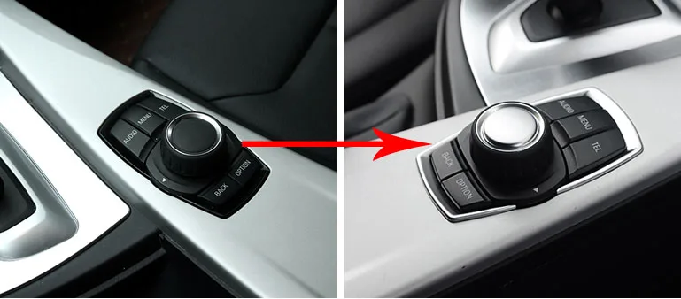 1 Juego para bmw nueva Serie 3 GT 1 serie 2 Series 4 Multi-Media perilla llave decorativa piezas de ajuste Interior del marco