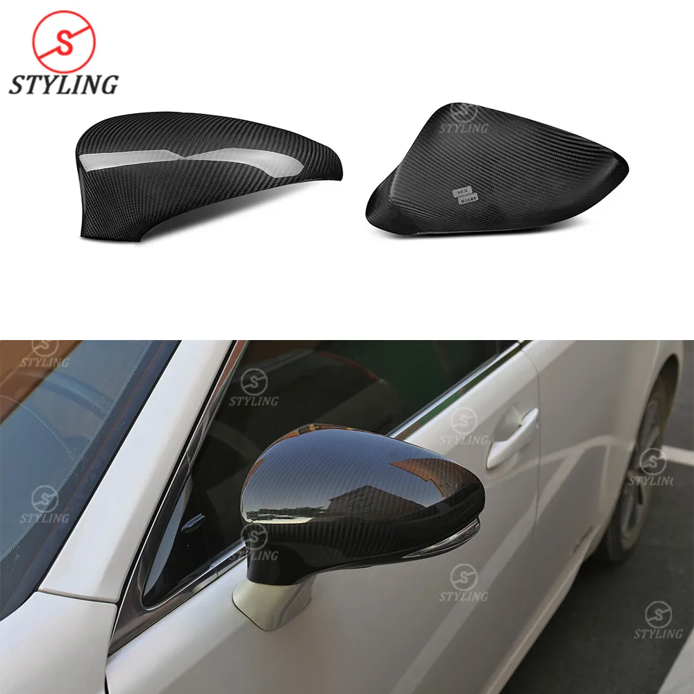 RCF CT Side Mirror Cover LHD For Lexus GS IS ES RC LS Dry Carbon Fiber