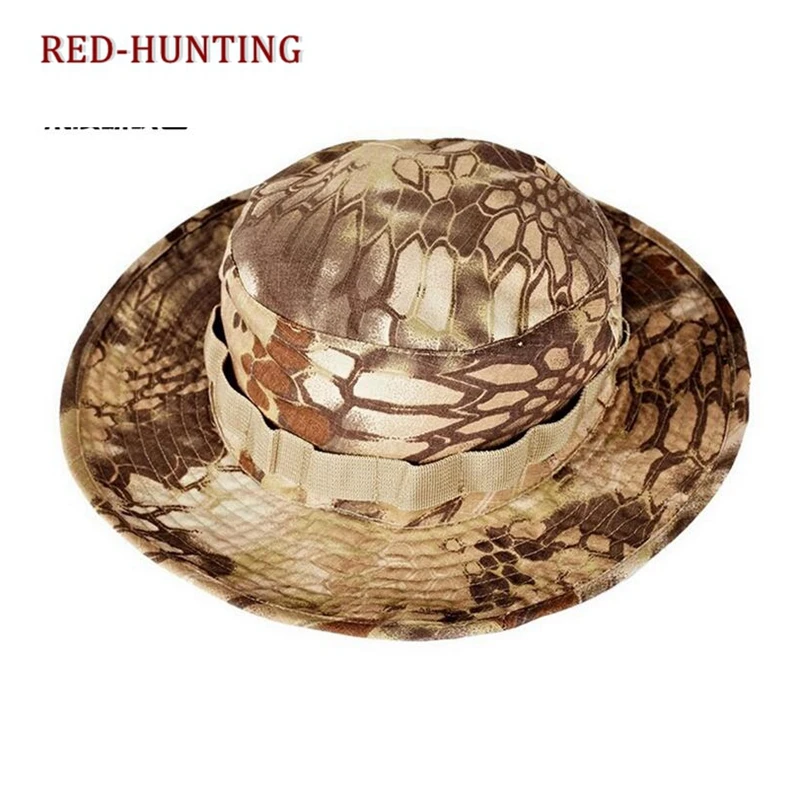red camo boonie hat