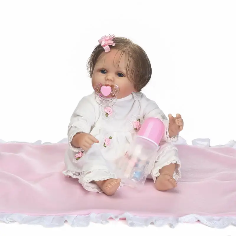

40cm Soft Slilcone Reborn Baby Dolls for Sale 18 Inch Lifelike Newborn Babies Soft Toys For Bouquets Doll Bebe Reborn of Gifts