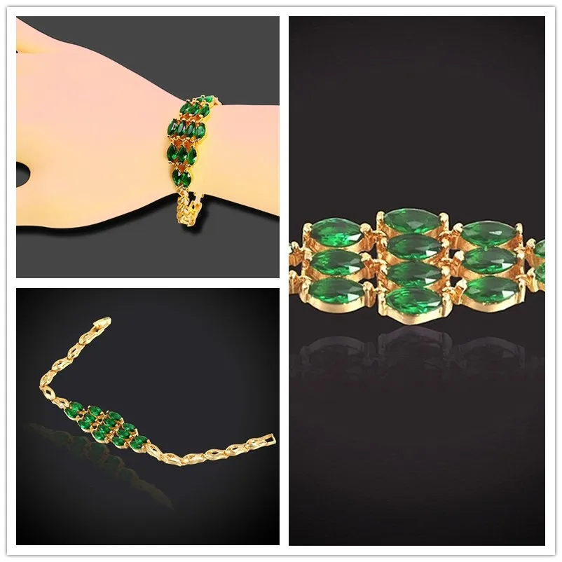 Винтажные Подвески Braclets для женщин Braslet 2018 проложить синий кристалл золотого