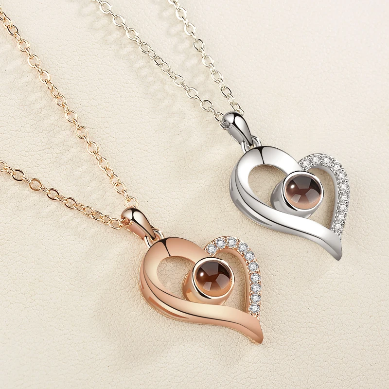 100 Languages Love Memory Wedding I Love You Projection Pendant Necklace Women Fashion Jewelry Necklace Pendant Watch 100 Languages Love Memory Wedding I Love You Projection Pendant Necklace Women Fashion Jewelry Necklace Pendant Watch