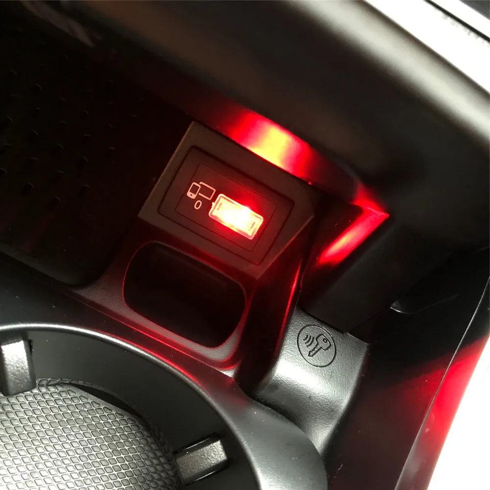 Автомобильная USB Светодиодная атмосферная лампа для Ford Focus Fusion Escort Kuga Ecosport Fiesta Falcon