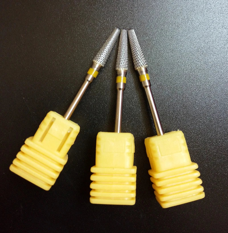 Elétrica do Unha do Carboneto Profissional para a Máquina da Broca da Arte do Unha Ferramenta do Pedicure do Manicure Pces Quentes! Broca Amarelo 10 602801 10 Equipamento de unhas artísticas