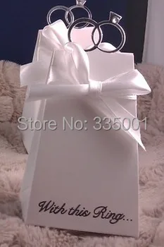 

wedding favor candy box--With this Ring Elegant Icon Favor sweet favor Box party chocolate box 50pcs/lot