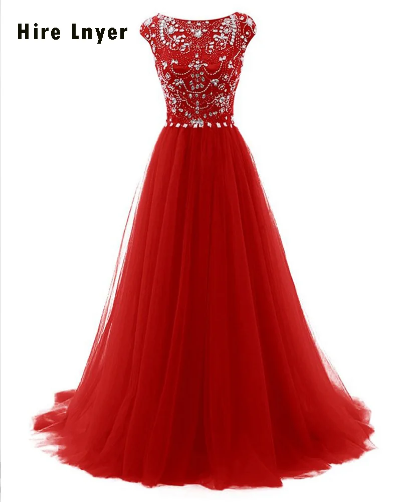 

Najowpjg White Pink Dark Purple Orange Grey Champagne Yellow Red Coral Blush Black Green Royal Blue Beaded Crystal Evening Dress