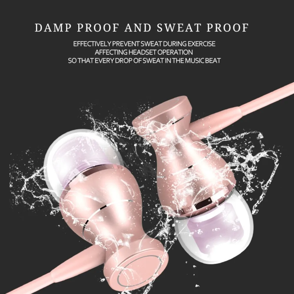 

Magnetic Earphone In-ear Subwoofer with Microphone Stereo Sound Noise Reduce Headphones for Phone