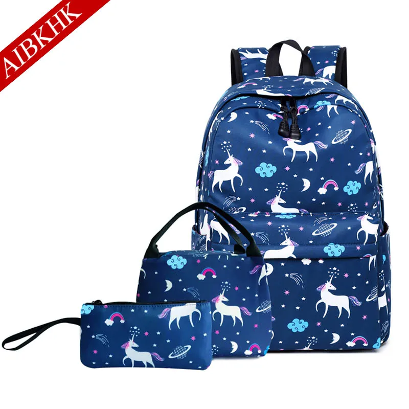 

Waterproof Nylon Travel Backpack Unicorn School Backpacks Multi Pocket Backpack School Bags For Teenage Girls Laptop Backpack