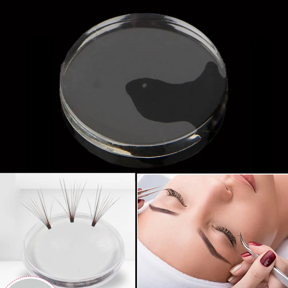 

Eyelash Glue Eyelash Tool Flexible Silicone Lash Extension Stand Holder Pallet Eyelash Pad Makeup Tools #11
