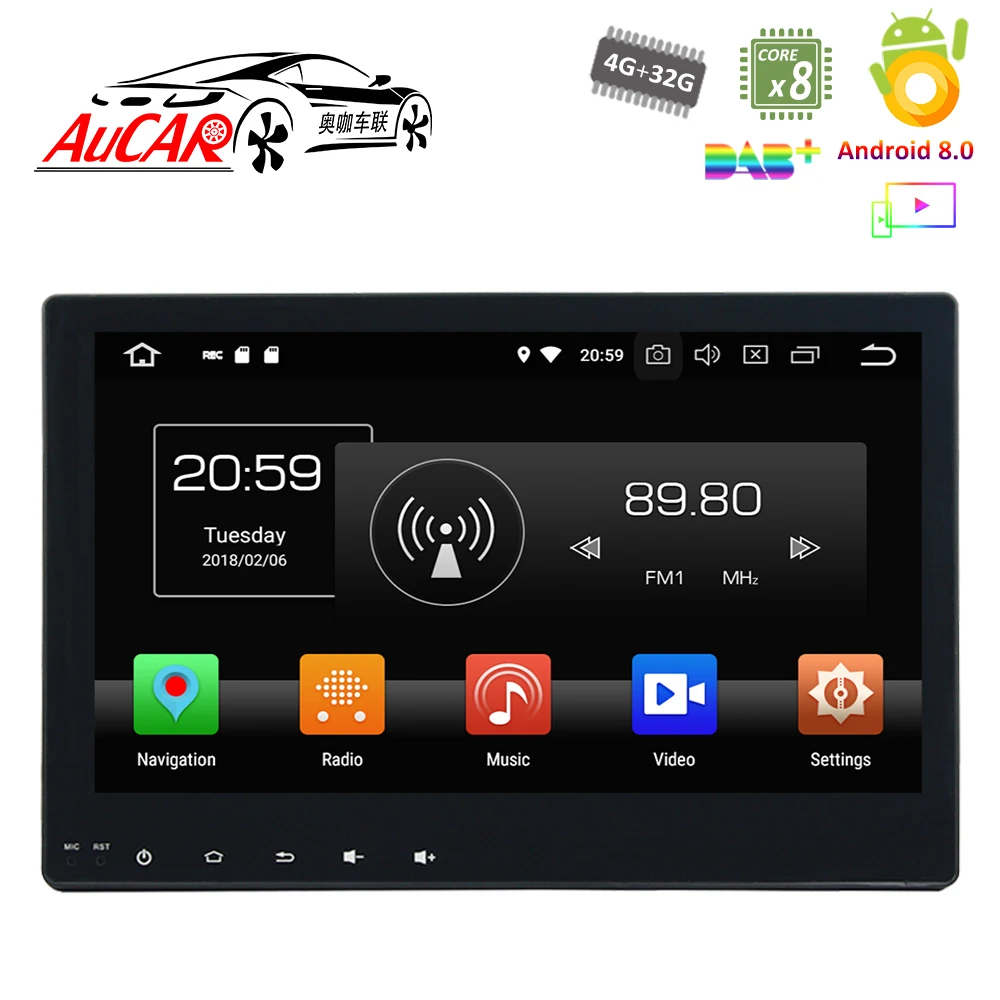 Android 8.0 4GB RAM 10&quot Car DVD Player for Toyota Hilux 2016 GPS Multimedia system HD Bluetooth Radio WIFI 4G Stereo AUX | Автомобили