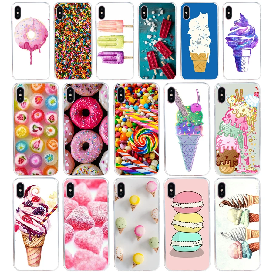 204H Colorato Gelato Macarons Custodia Morbida In Silicone Tpu Cover Per Iphone 5 5S Se X Xr Xs Max Case