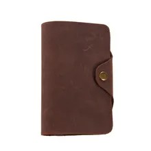 Брендовый дизайнерский винтажный коричневый из натуральной кожи Crazy Horse мужской кошелек держатель для кредитных карт Карманный Кошелек для монет для мужчин M8033