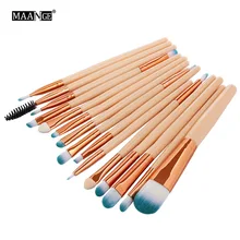 MAANGE Pro 15Pcs Makeup Brushes Set Eye Shadow Foundation Powder Eyeliner Eyelash Lip Make Up Brush Cosmetic Beauty Tool Kit Hot