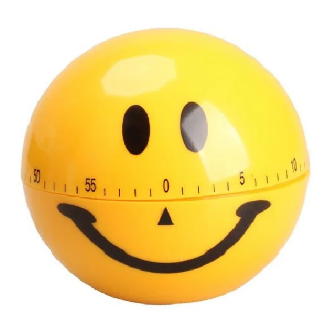 Механическая Smiley Уход за кожей лица Кухня Пособия по кулинарии Таймер сигнализация 60 минут Желтый ss1355