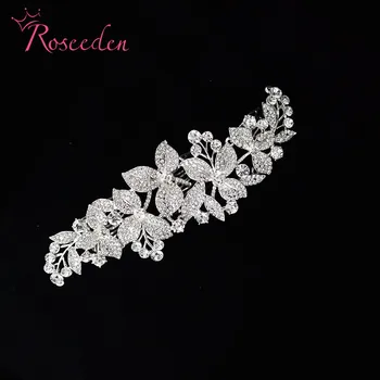 

bridal Sparkling crystal rhinestone flowers leaves wedding accessories Bride Hair Jewelry Headpieces Princess Hair Band RE365