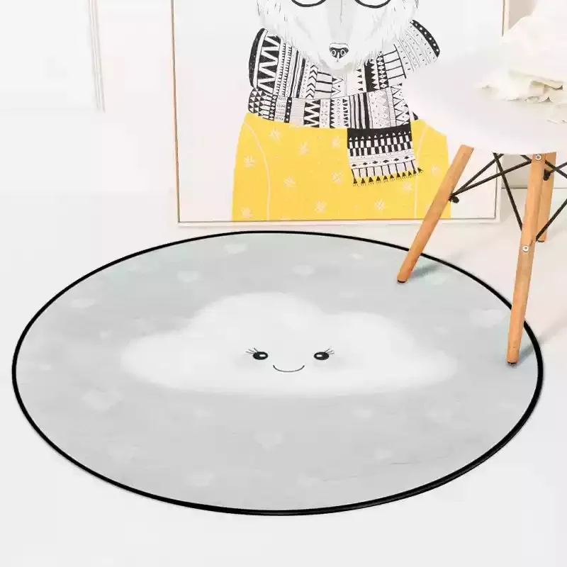 

Korean Style Cloud Sming Eyes Carpets and Rugs Cartoon Bear Cat Carpet for Bedroom Living Room Absorbent Non-skid Mat Area Rug