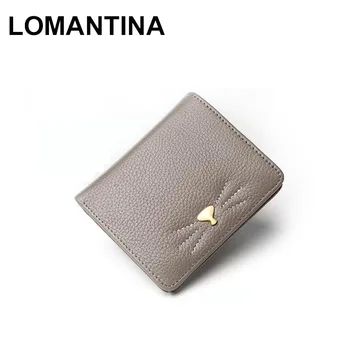 

LOMANTINA Luxury Brand Genuine Leather Women Wallets And Purses Coin Purses Small Wallet Female Mini Lady Slim Girls Wallet
