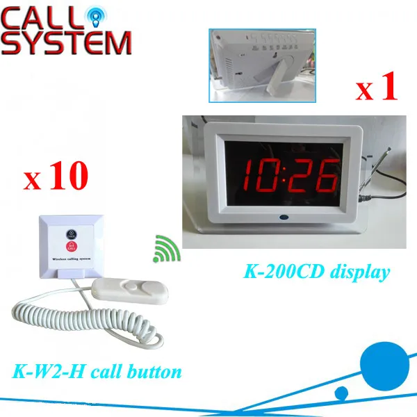 K-200CD+W2-H 1+10 Portable Nursing Paging Caller System