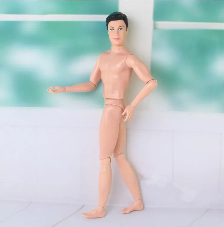 30cm 14 Moveable Jointed Doll Ken Male MAN Naked Body Boyfriend Prince Nude Doll DIY Learning